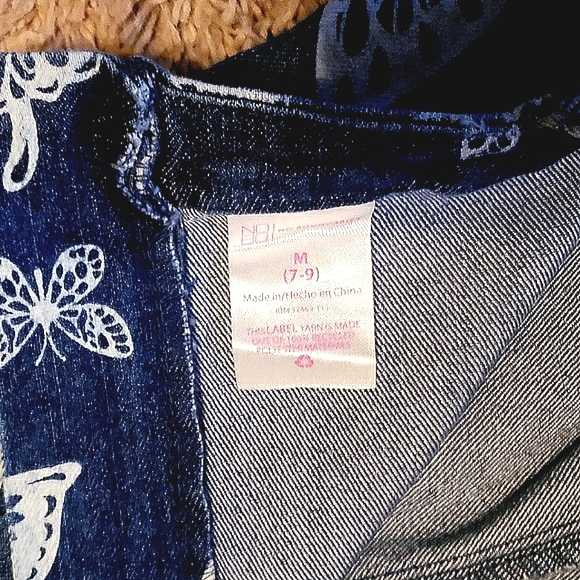 NWT   Denim with White Butterflies Dress - Picture 6 of 13